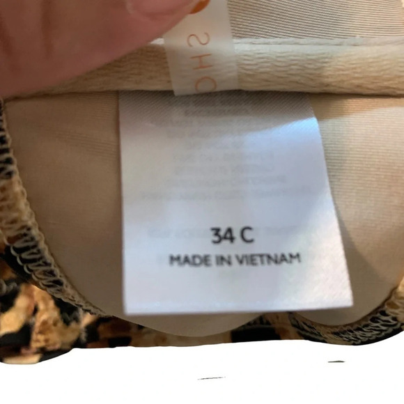 SHADE Show women's bikini top size 34C, leopard print, adjustable straps - Picture 3 of 4